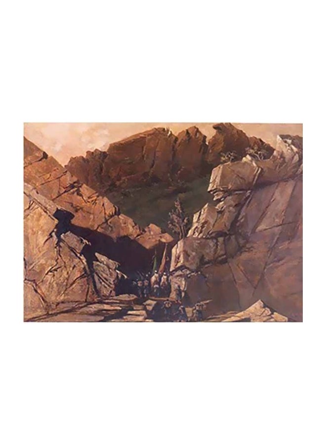 بوستر حائط للتزيين بني/بيج 40x60سم