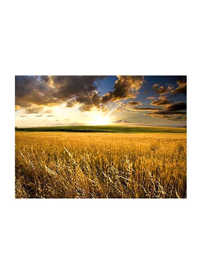 Decorative Wall Poster Gold/Yellow/Blue 24x34cm