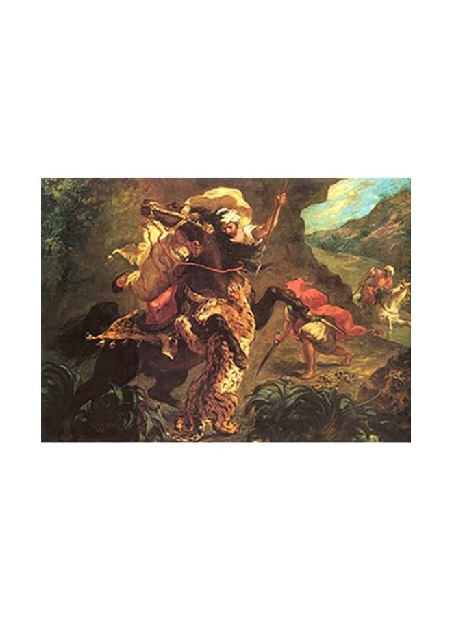 بوستر حائط للتزيين أصفر / برتقالي / بني 24x34سم