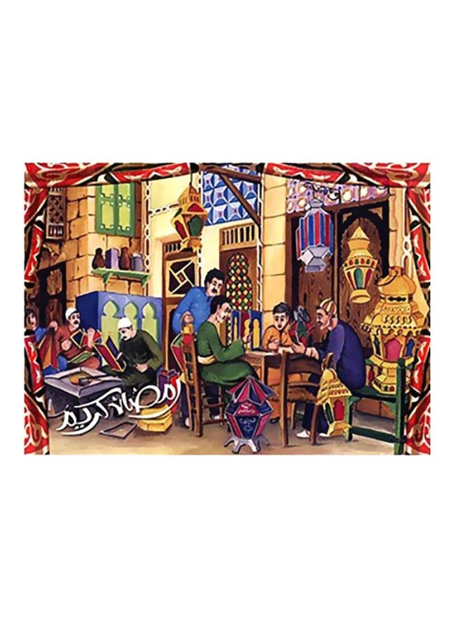 بوستر حائط للتزيين أحمر / أزرق / أخضر 31x45سم