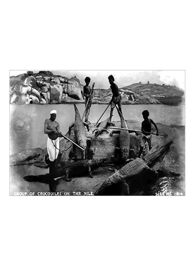 Decorative Wall Poster Grey/Black/White 31x45cm