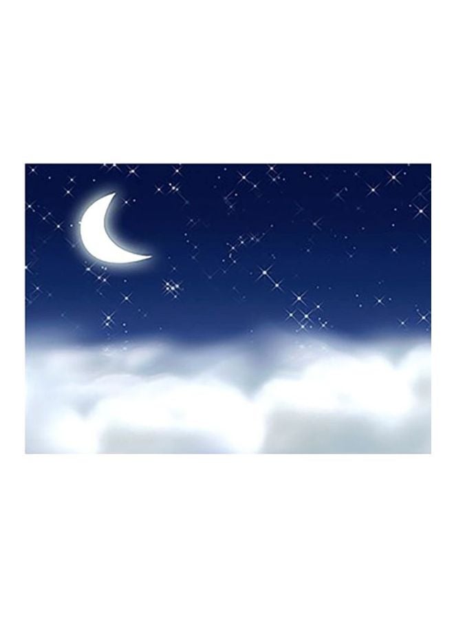 بوستر حائط للتزيين أزرق/ أبيض 31x45سم