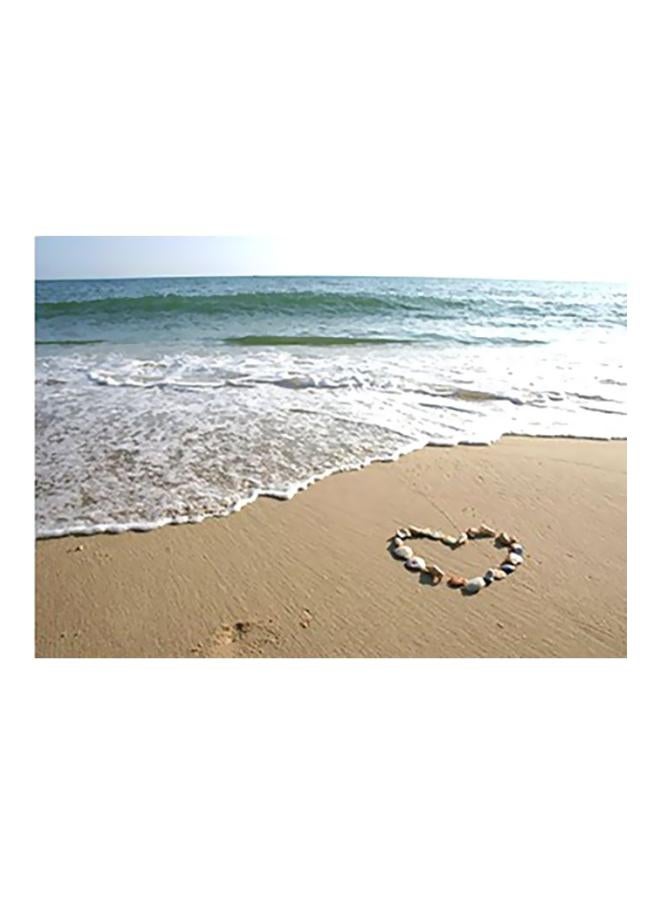 بوستر حائط للتزيين بيج/أخضر/أبيض 31x45سم