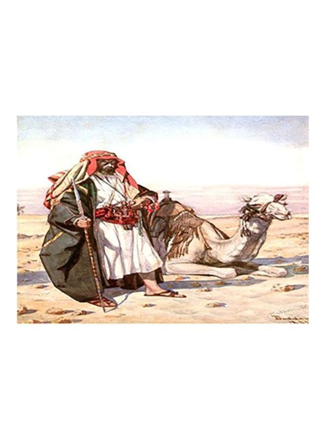 Decorative Wall Poster White/Beige/Grey 31x45cm