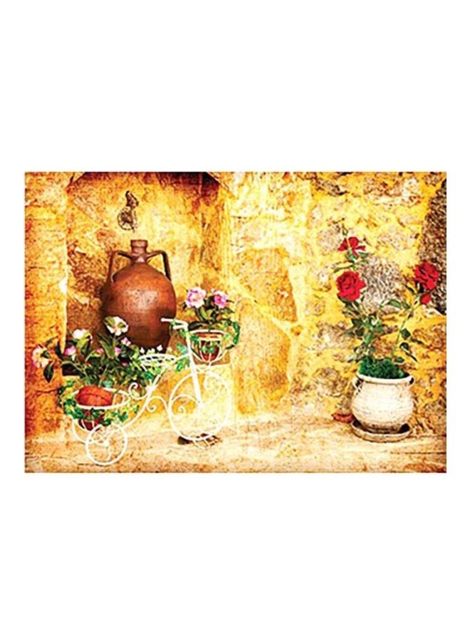 بوستر حائط للتزيين أصفر/بني/أخضر 31x45سم