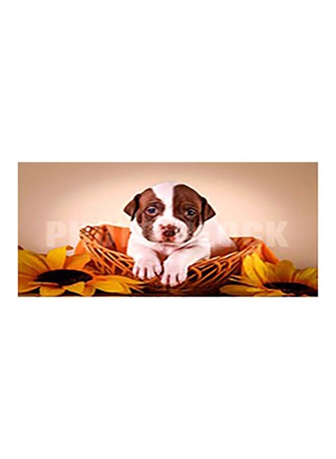 فوتو بلوك بوستر حائط للتزيين بني/أصفر/أبيض 24x34سم