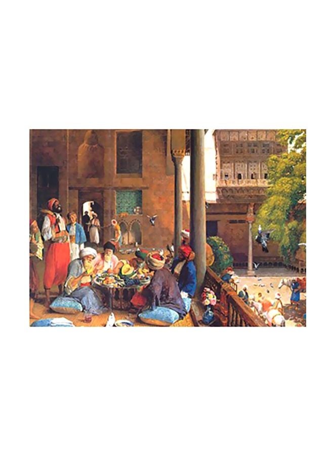 Decorative Wall Poster Brown/White/Red 24x34cm