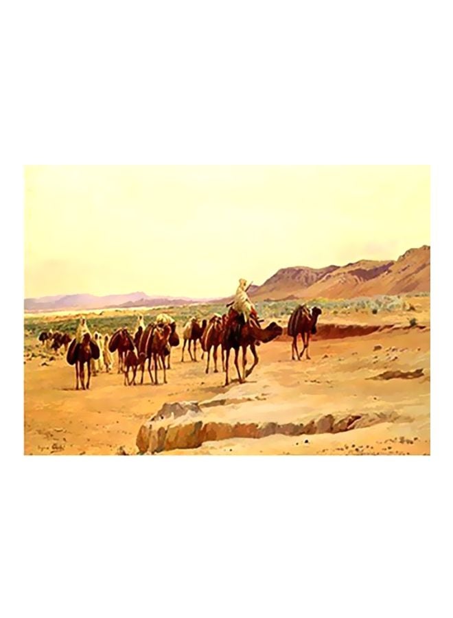 Decorative Wall Poster Brown/Green/White 40x60cm