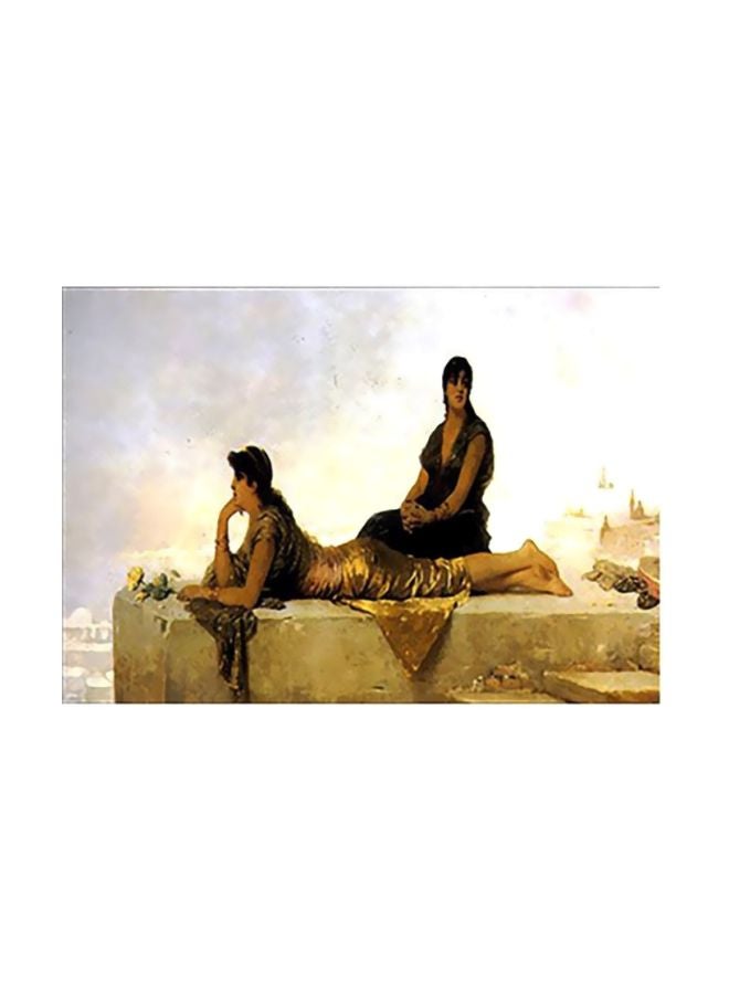Decorative Wall Painting White/Beige/Black 18x24cm