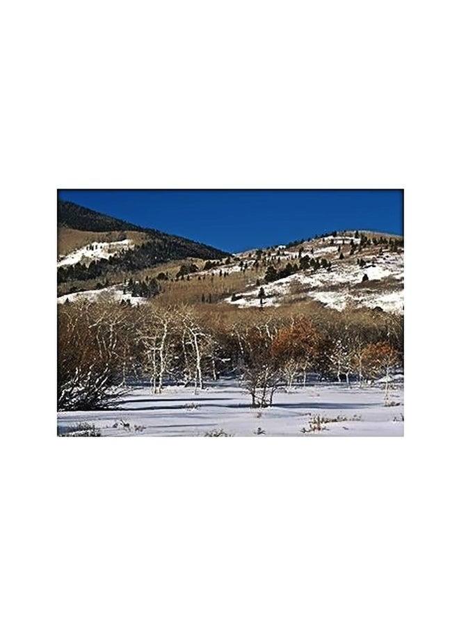 PHOTOBLOCK Decorative Wall Poster White/Beige/Blue 24x18cm