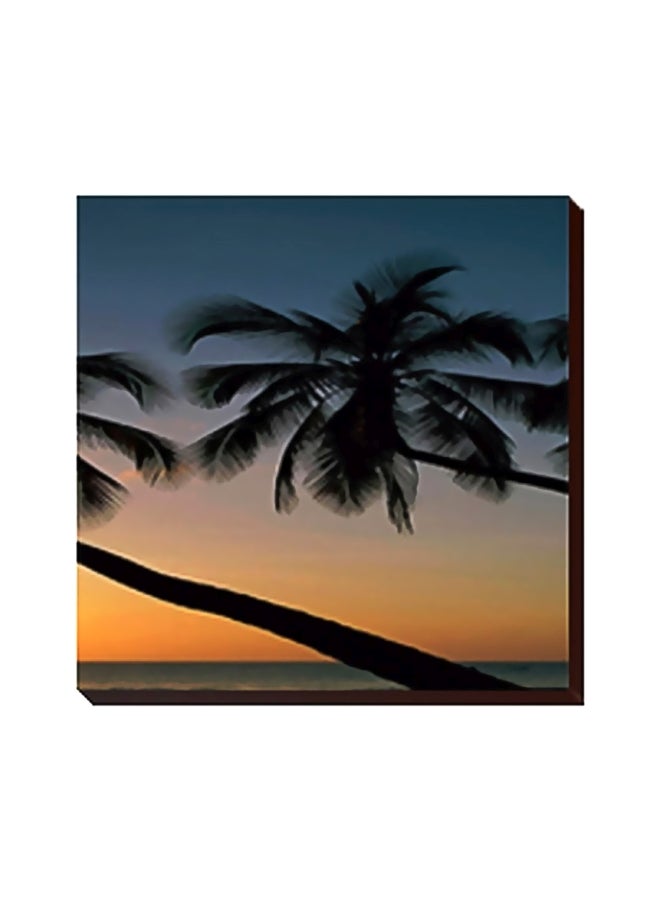 ستيكر فني لتزيين الحائط مع إطار الأسود/ الأزرق/ البرتقالي