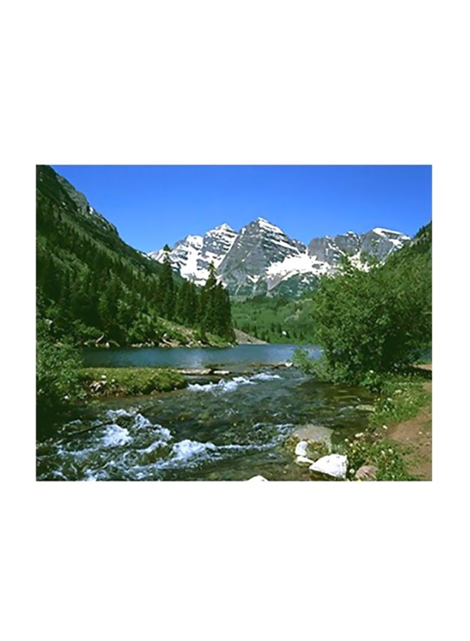 فوتو بلوك بوستر حائط للتزيين أخضر/أبيض/أخضر 24x18سم