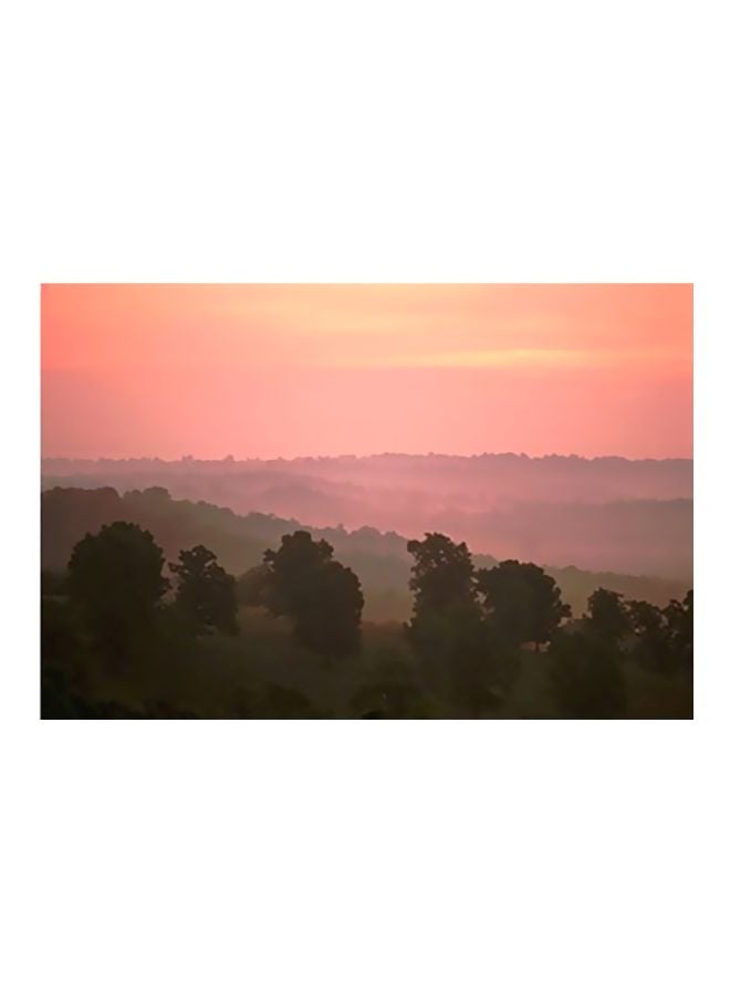 بوستر حائط للتزيين وردي/أسود 34x24سم