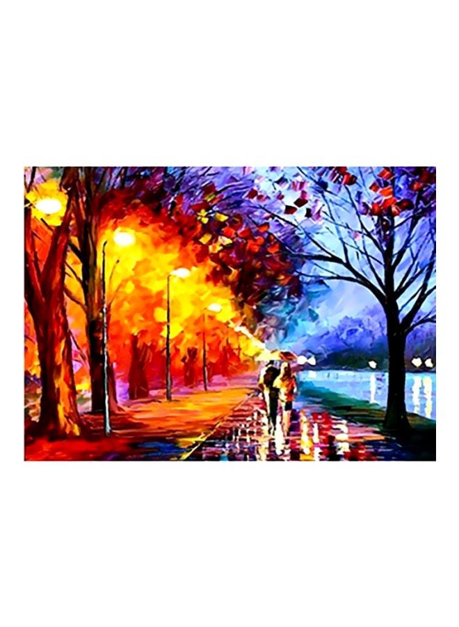 Decorative Wall Painting Yellow/Red/Blue 31x45cm