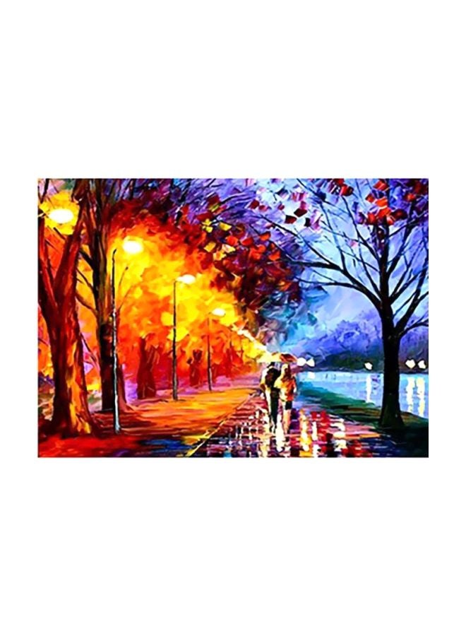 Decorative Wall Painting Blue/Orange/Yellow 24x34cm