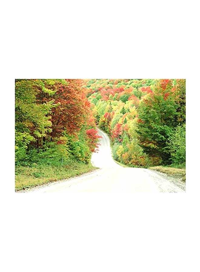 Decorative Wall Poster Red/Green/Grey 24x34cm