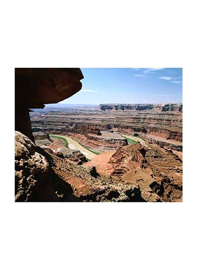 فوتو بلوك بوستر حائط للتزيين بني/ أزرق/ أخضر 40x60سم