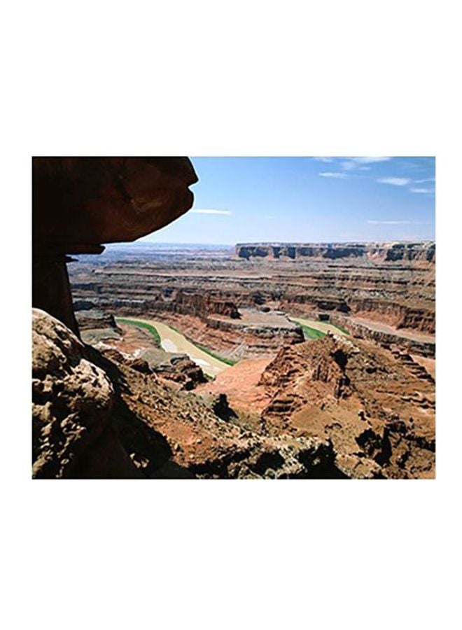 بوستر حائط للتزيين بني/ أزرق/ أخضر 31x45سم