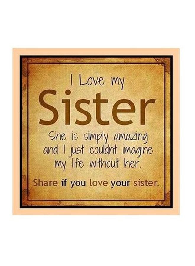 PHOTOBLOCK Decorative Wall Poster Brown/Black 15x15cm