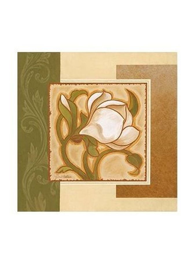 فوتو بلوك لوحة فنية لديكور الحائط أخضر/بيج/أبيض 15x15سم 