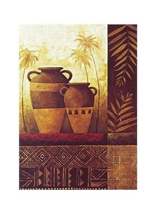 Decorative Wall Painting With Frame Multicolour 34x24cm