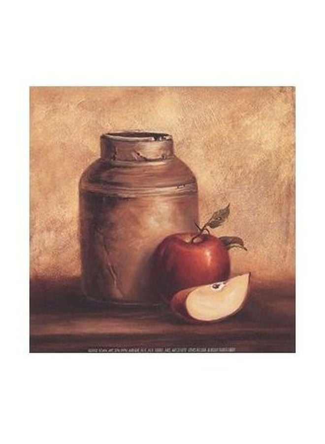 PHOTOBLOCK Decorative Wall Poster Red/White/Brown 15x15cm