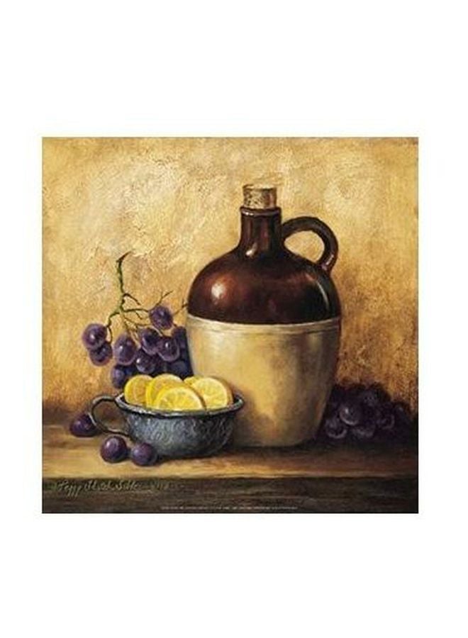 فوتو بلوك لوحة فنية لديكور الحائط أرجواني/ أصفر/ بني 15x15سم 