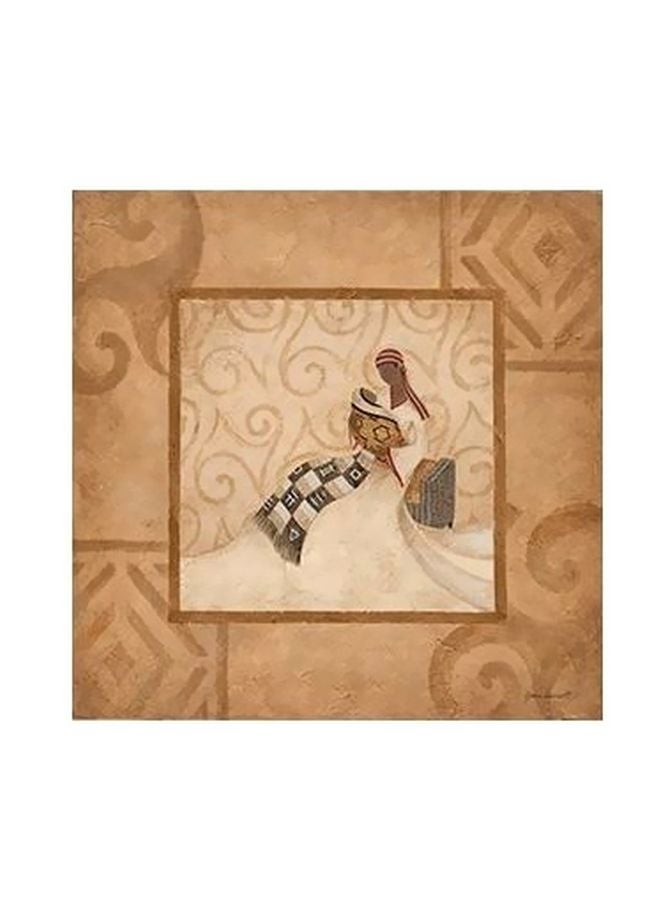 ماركة غير محددة لوحة فنية لديكور الحائط أخضر/ رمادي/ بيج 15x15سم 