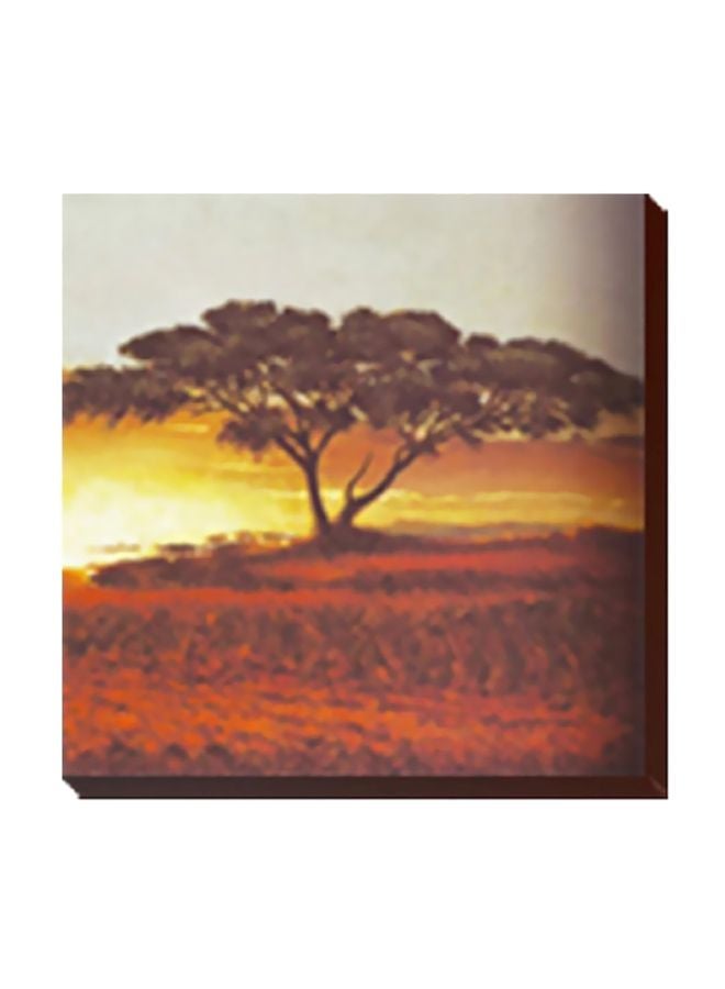 بوستر جداري للتزيين مع إطار أصفر/بني 15x15سم