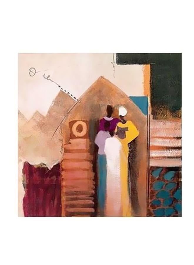 Generic Decorative Wall Painting Beige/Black/Brown 15x15cm 