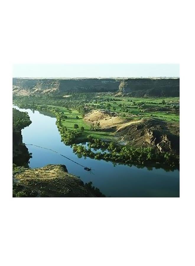 فوتو بلوك بوستر حائط للتزيين أخضر/أزرق/بيج 24x18سم