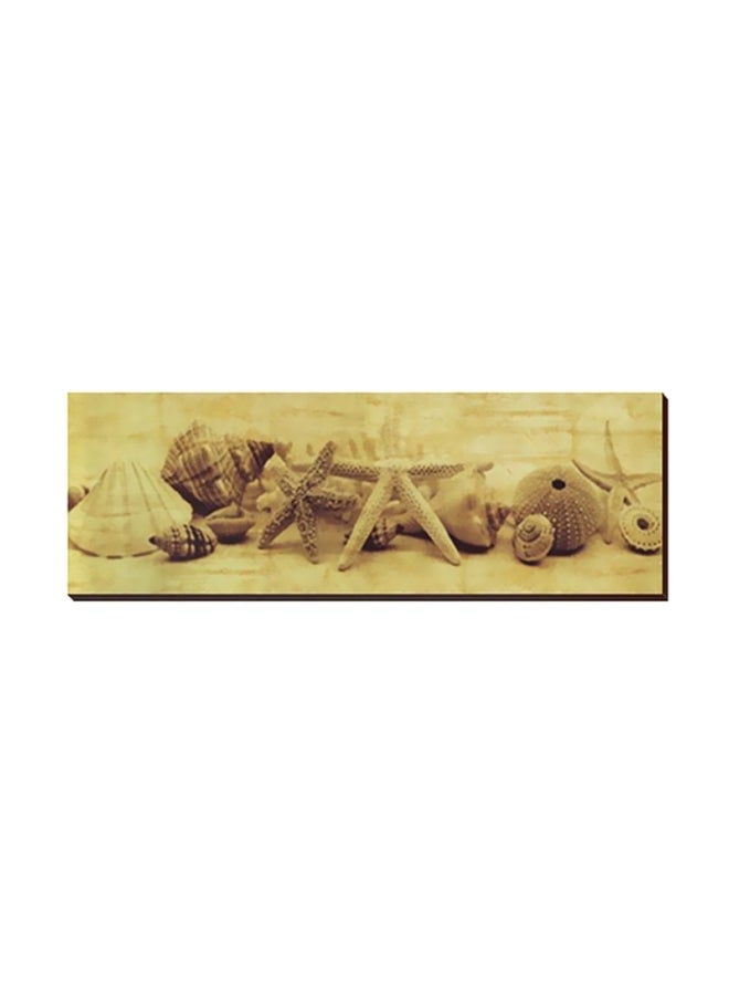 Decorative Wall Art With Frame Beige 45x13cm