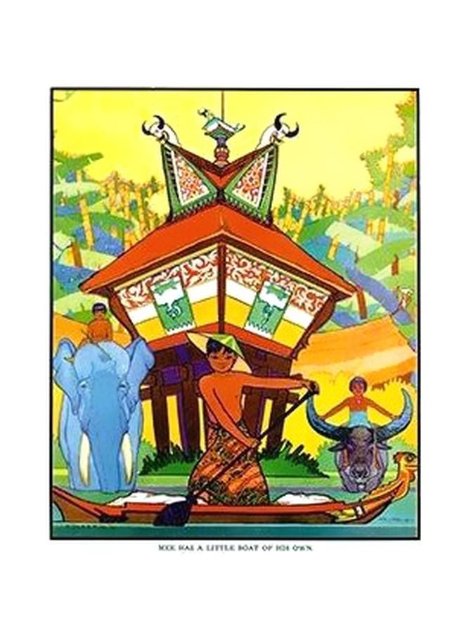 Decorative Wall Painting Yellow/Orange/Green 60x40cm