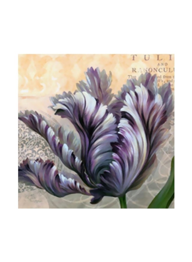 بوستر جداري للتزيين مع إطار أخضر/ أرجواني/ بيج 15x15سم