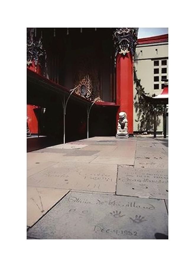 فوتو بلوك بوستر حائط للتزيين بيج/أحمر/أسود 60x40سم