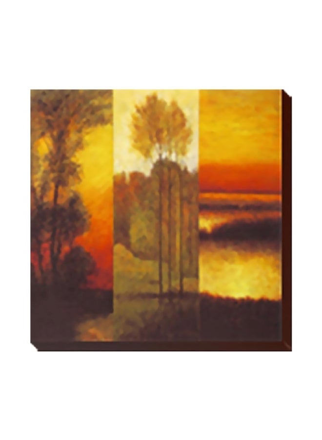 PHOTOBLOCK Decorative Wall Poster Orange/Green/Yellow 15x15cm 