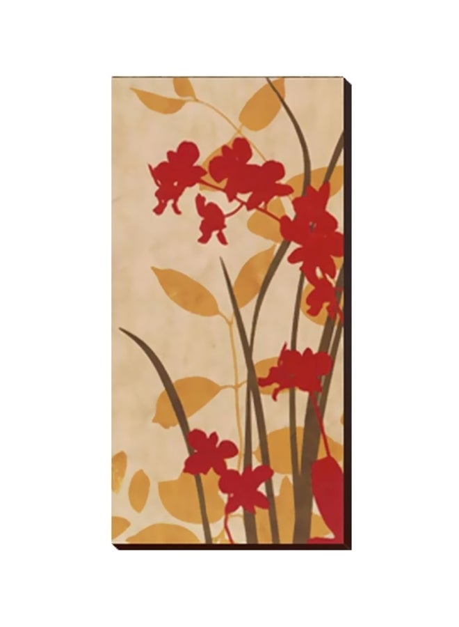 Decorative Wall Poster Beige/Red/Yellow 45x13cm