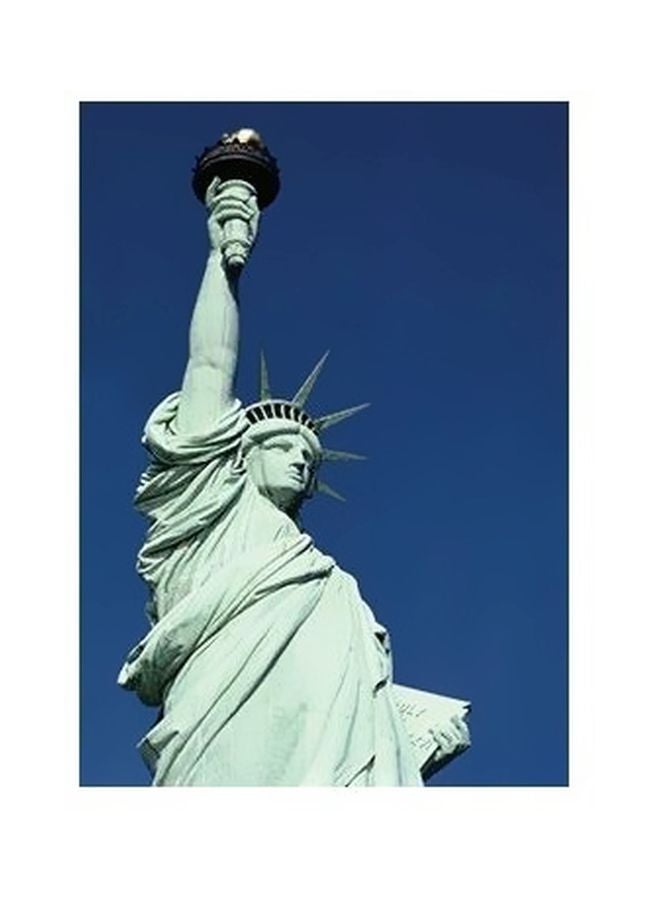 فوتو بلوك بوستر حائط للتزيين أزرق/أخضر/أبيض 24x18سم