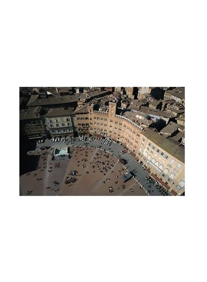 بوستر حائط للتزيين البني/الرمادي 24x18سم