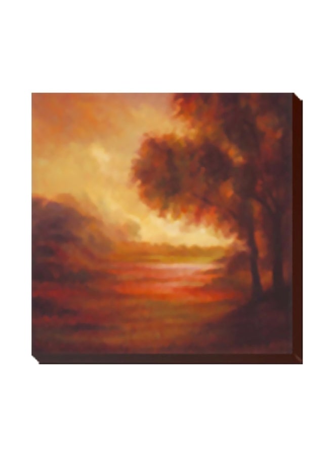 بوستر جداري للتزيين مع إطار بني/برتقالي 15x15سم