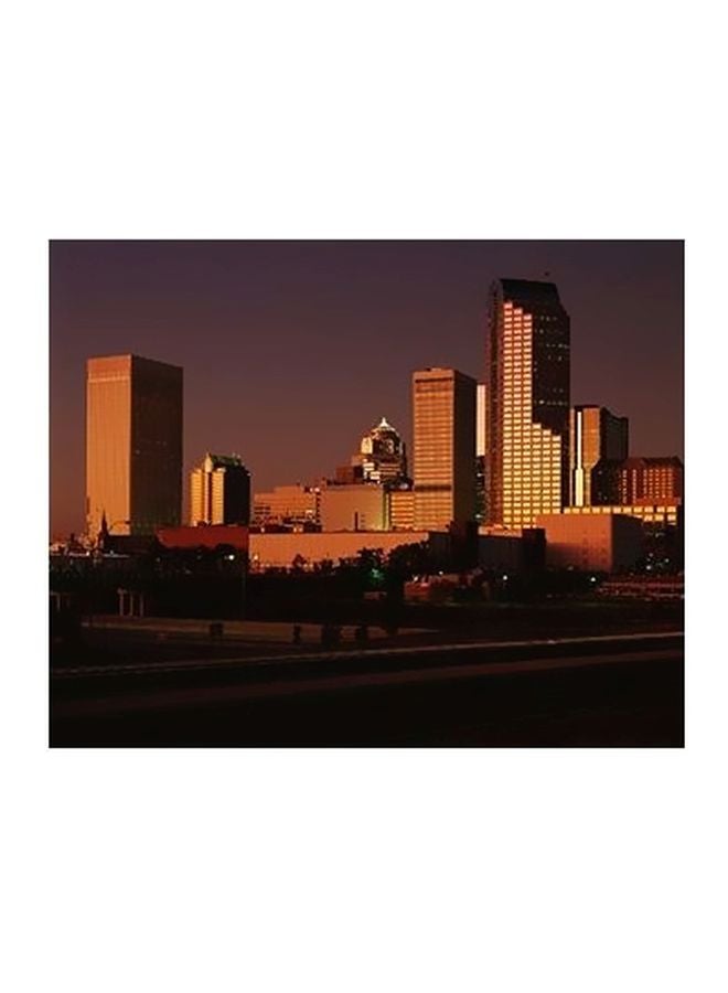 بوستر حائط للتزيين بيج/بني/أسود 24x18سم