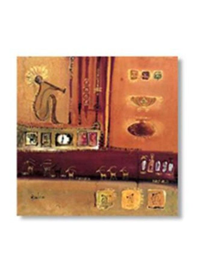 فوتو بلوك لوحة فنية لديكور الحائط بني/أحمر 15x15سم 