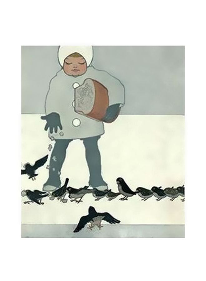 بوستر حائط للتزيين رمادي / أبيض / أسود 60x40سم