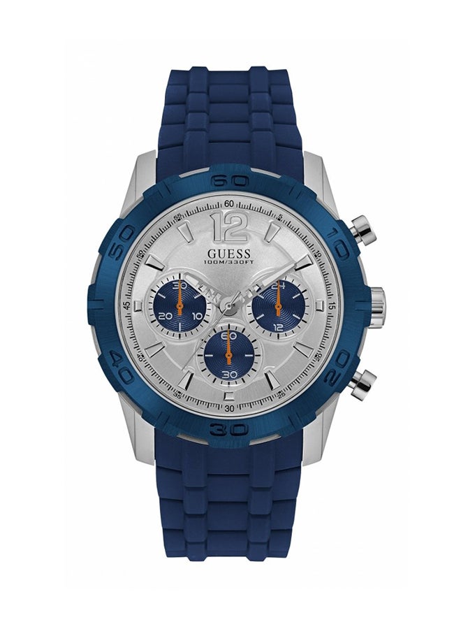 جس ساعة يد كرونوغراف بسوار مطاطي طراز W0864G6 للرجال - Image 1