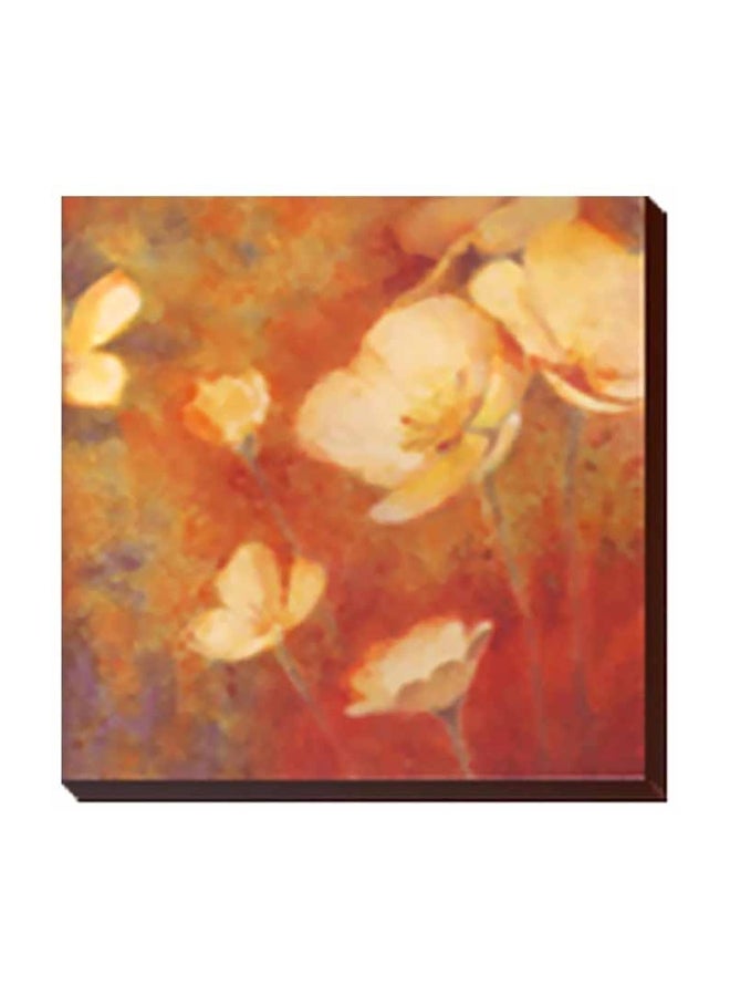 Photo Block Decorative Wall Painting Red/Orange/Yellow 15x15cm 