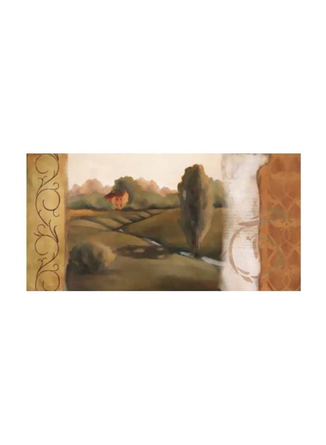 Photo Block Decorative Wall Painting Green/Beige/Brown 30x20cm 