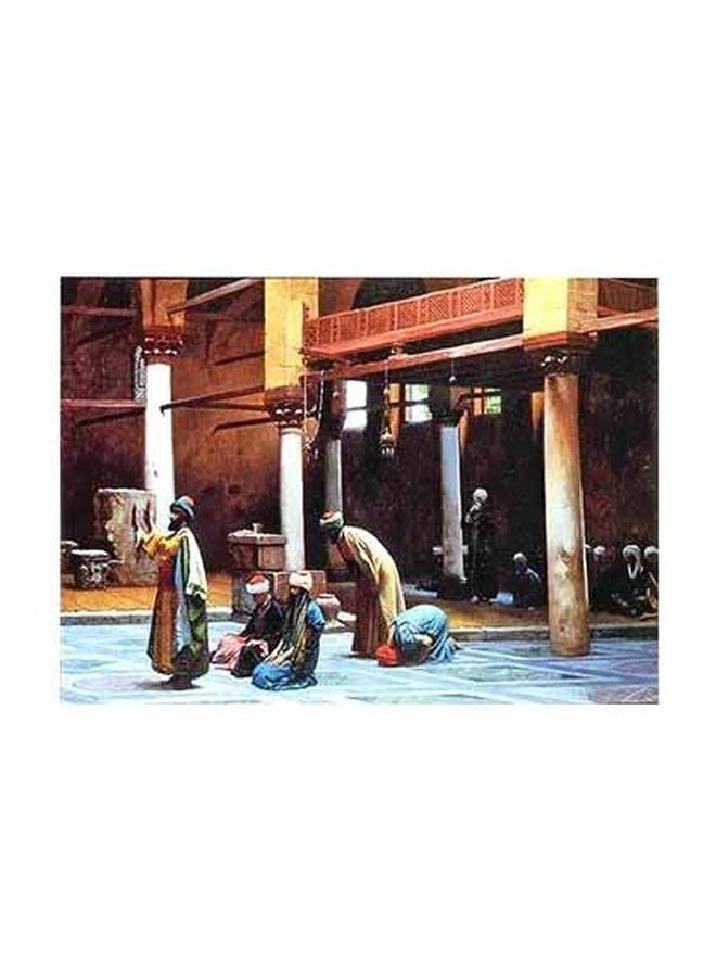 PHOTOBLOCK Decorative Wall Poster Brown/Blue/White 24x18cm