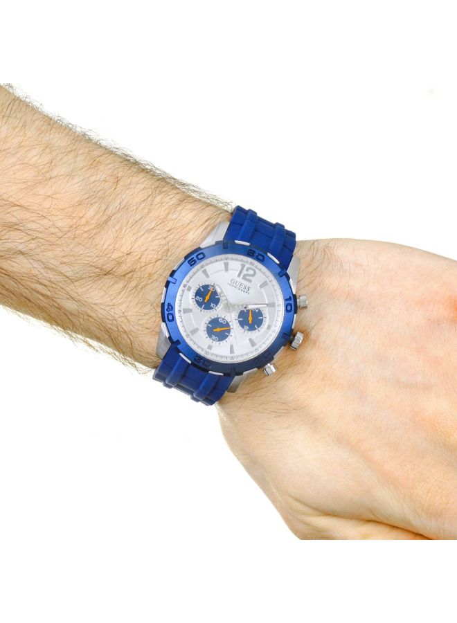 جس ساعة يد كرونوغراف بسوار مطاطي طراز W0864G6 للرجال - Image 5