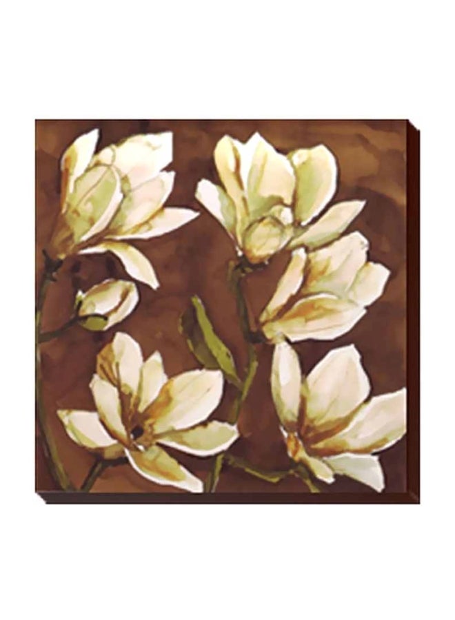 فوتو بلوك لوحة جدارية لتزيين الحائط مع إطار بني/أخضر/أبيض 15x15سم