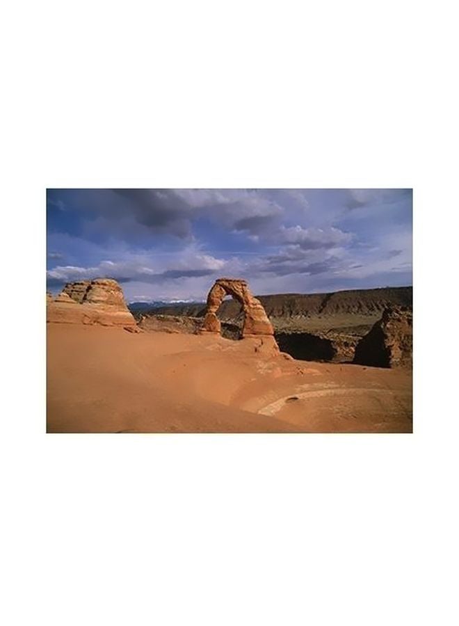 بوستر حائط للتزيين البني/الأزرق 24x18سم